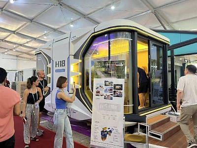 Наш завод-производитель представил на  Кантонской выставке капсульный дом WELL HOUSE Н18.