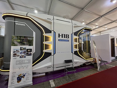 Наш завод-производитель представил на  Кантонской выставке капсульный дом WELL HOUSE Н18.